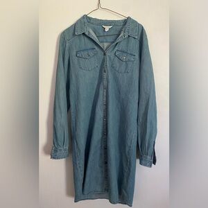 Garnet hill chambray blue dress size 8